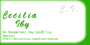 cecilia iby business card